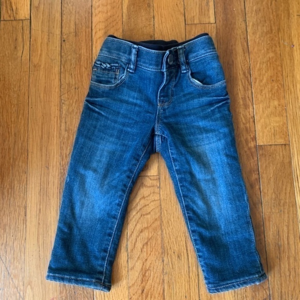 𝅺GAP- Baby pull on fleece inside jeans- Size 12-18m